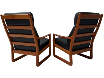 Mid-Century Modern Chairs and Hocker by Johannes Andersen for Silkeborg, 1960s